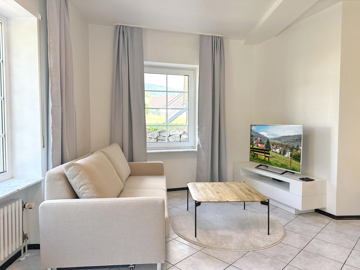 Gemütliche Sofa-Ecke mit Fernseher